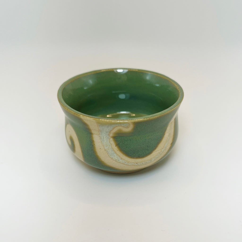 Green Swirly Sake Cup