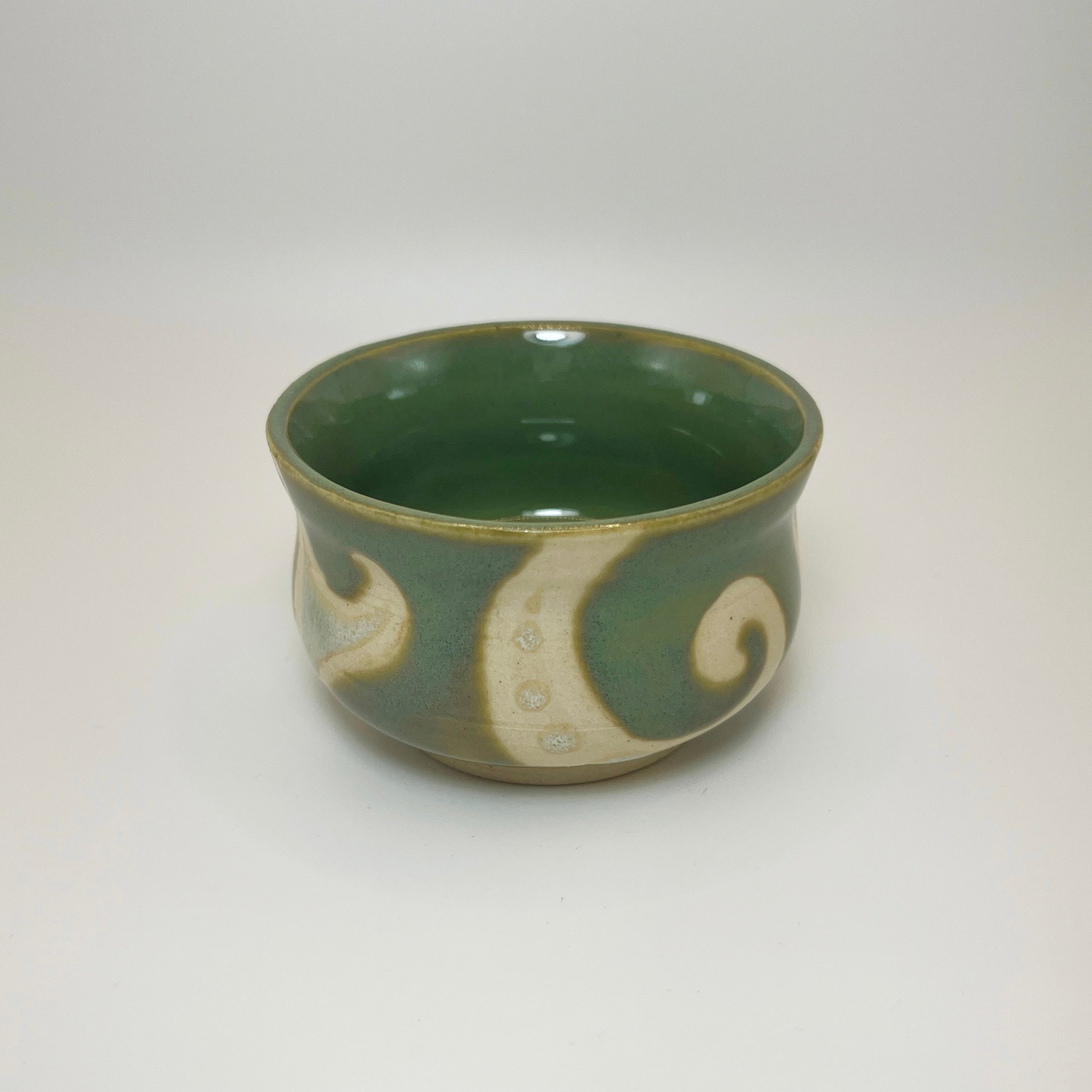 Green Swirly Sake Cup