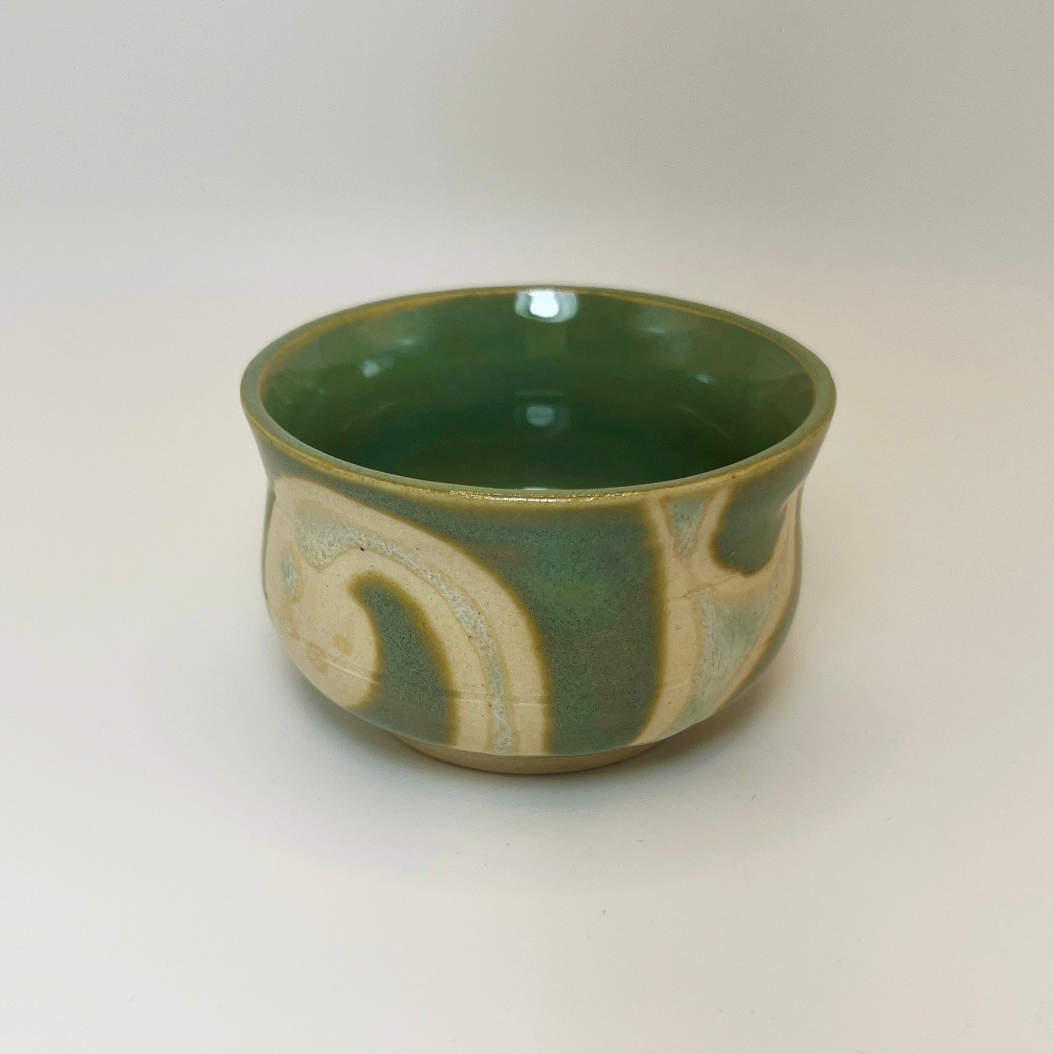 Green Swirly Sake Cup