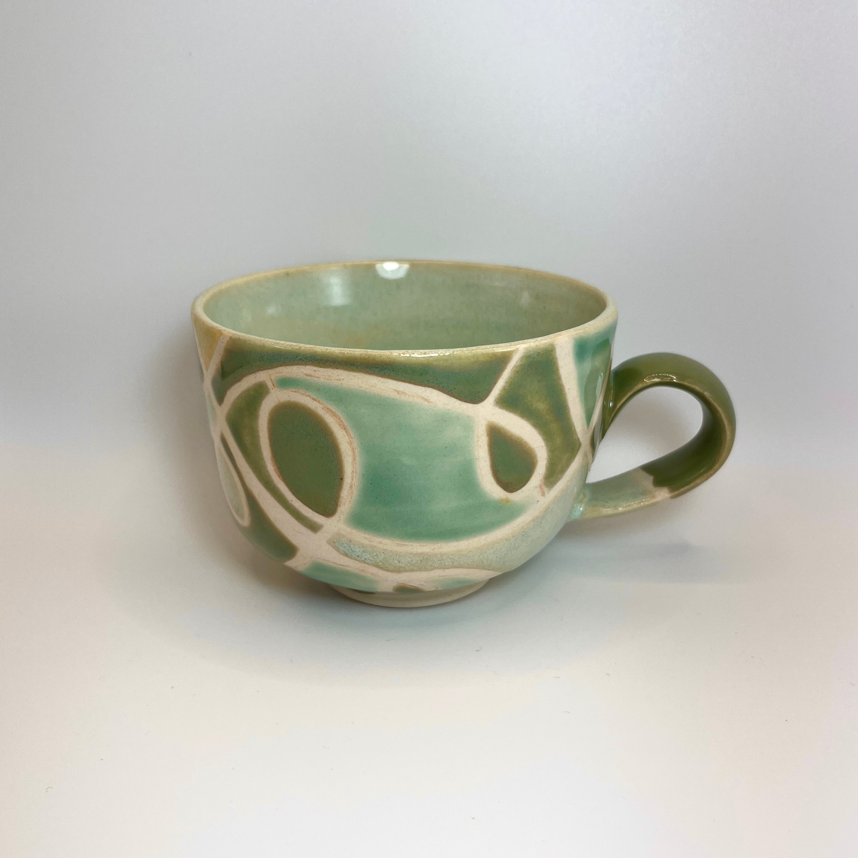 Green Loopy Line Mug