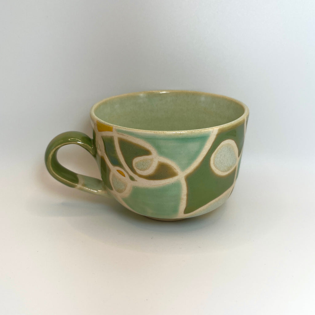 Green Loopy Line Mug