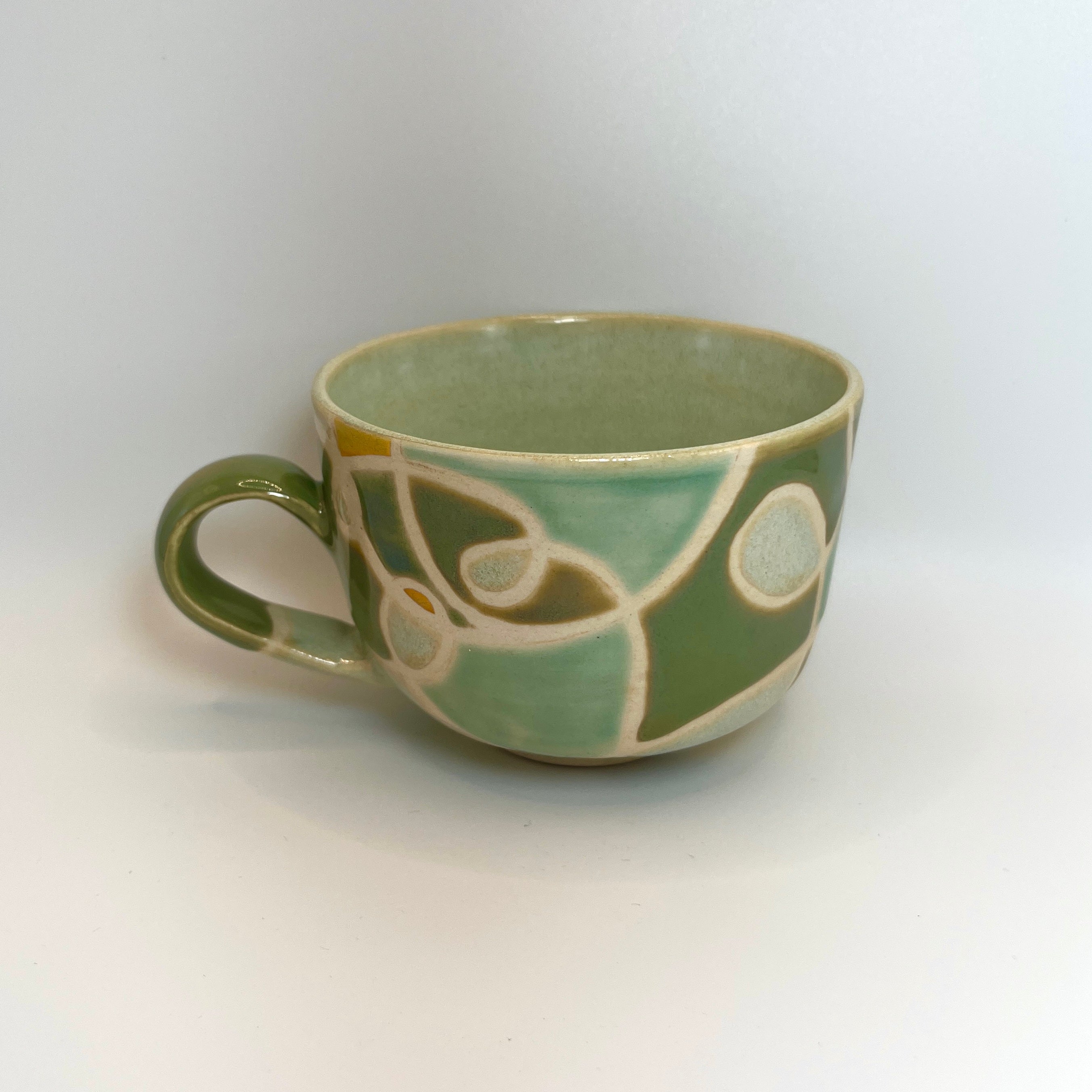 Green Loopy Line Mug