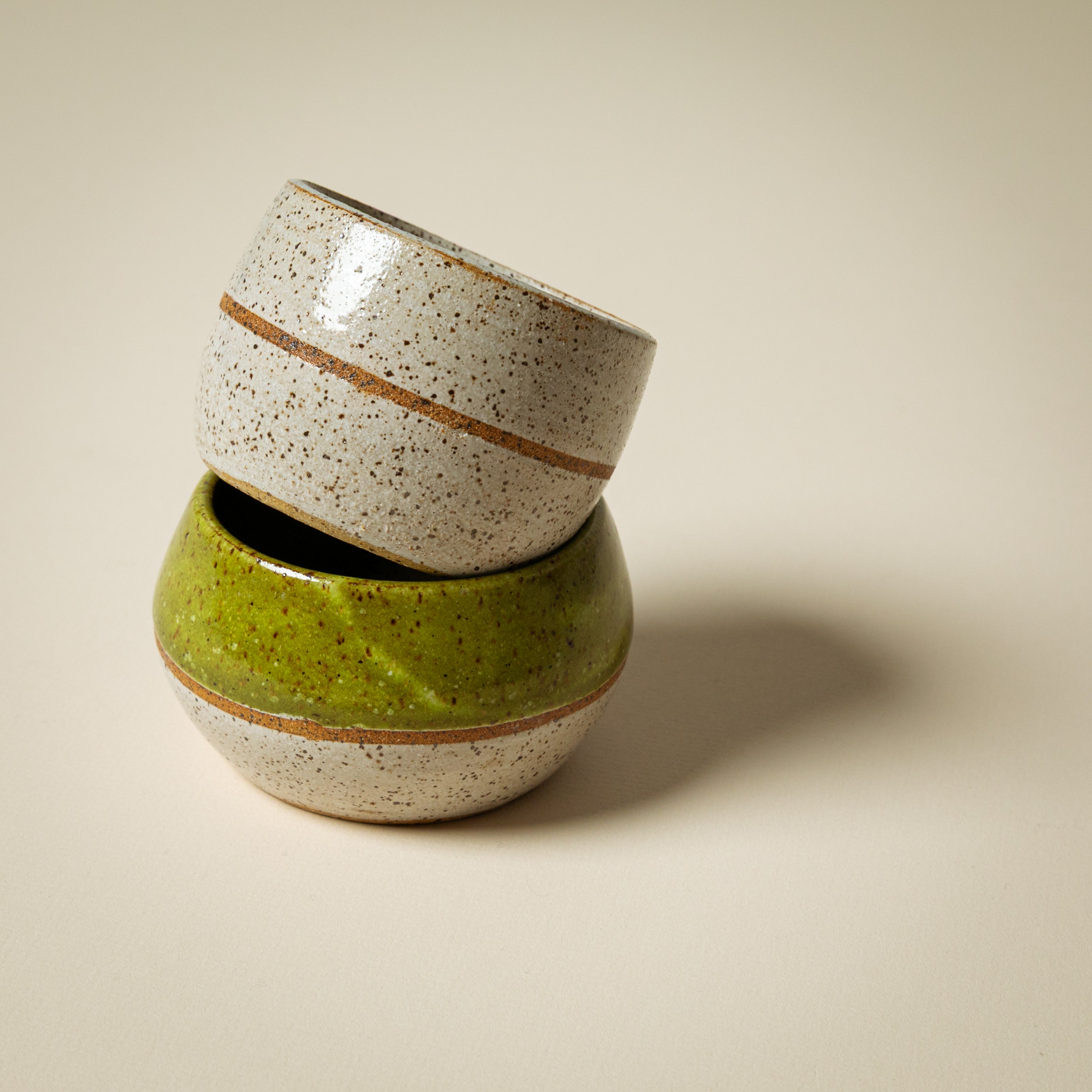 White & Green Mini Bowls