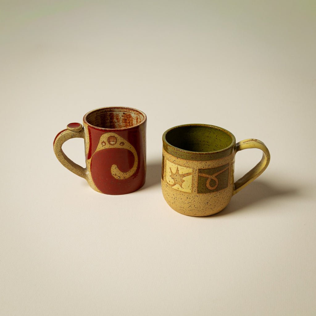 Green Star Tiled Mug
