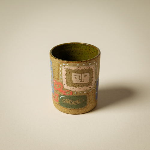 Doodled Face Cup