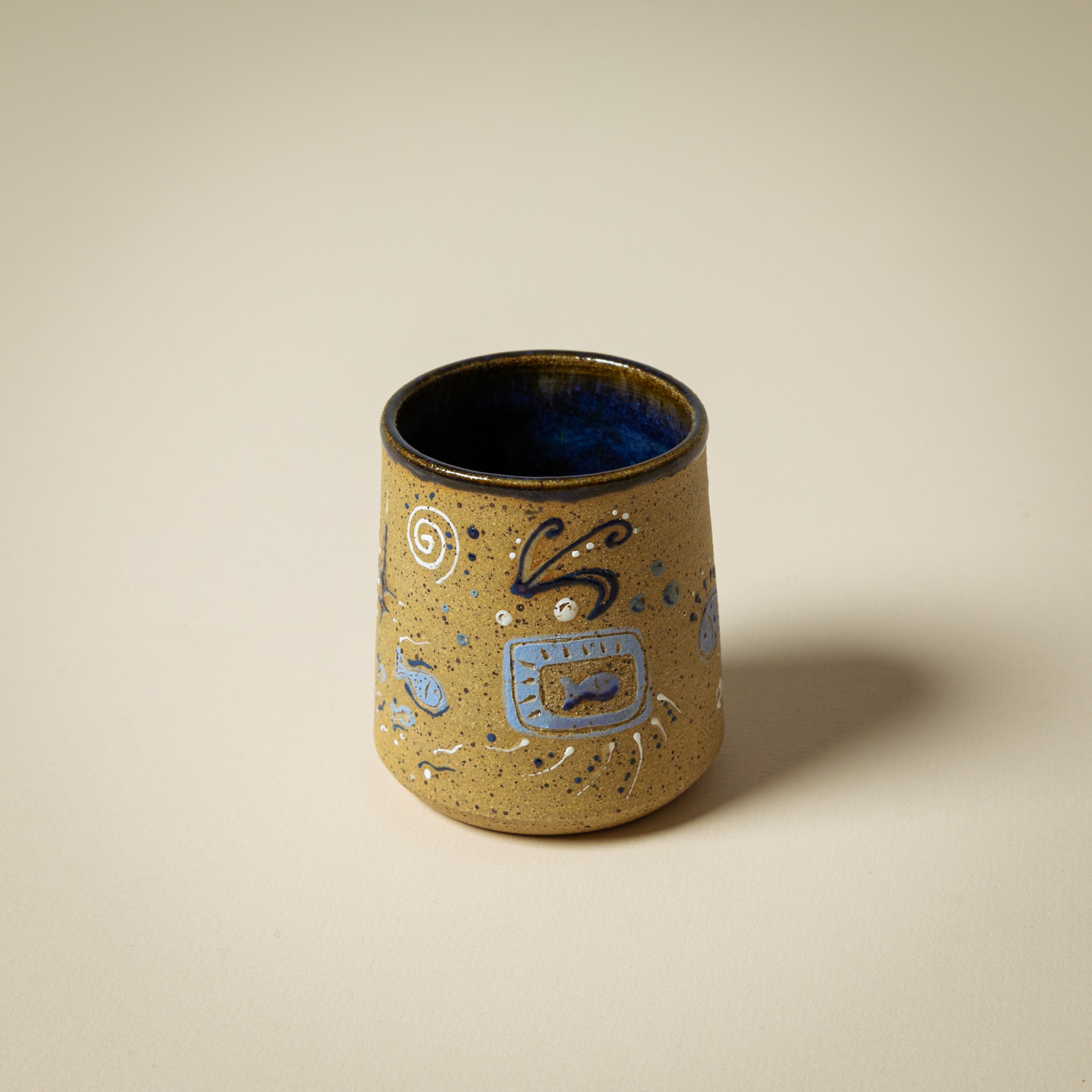 Doodled Fish Cup