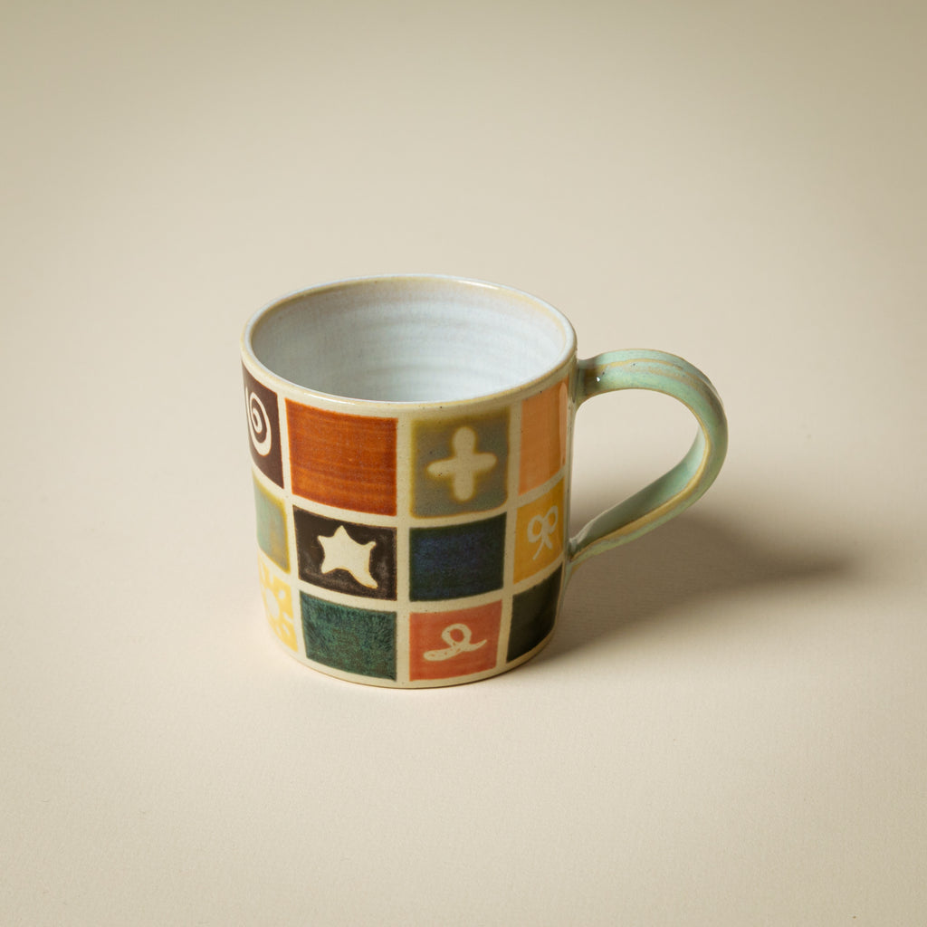 Multi-Colored Tiled Mug