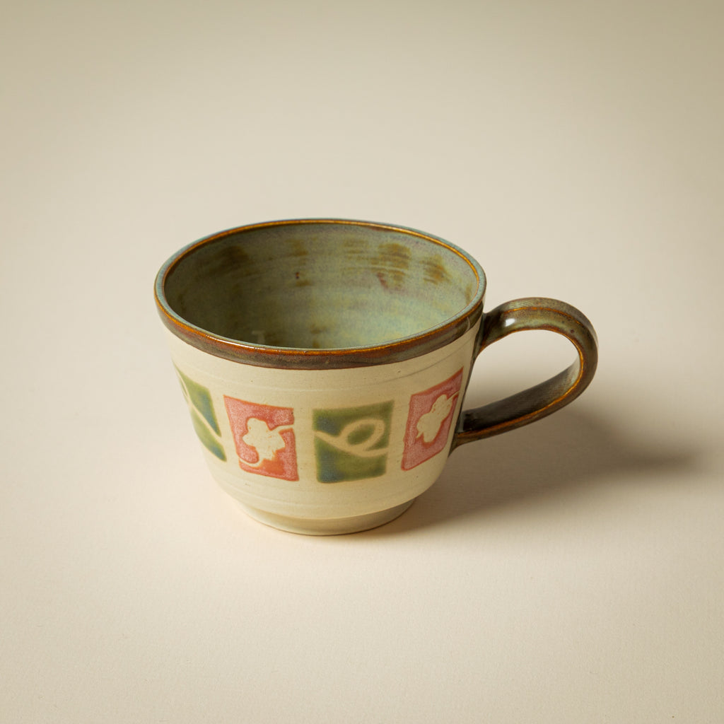 Green & Pink Tiled Mug
