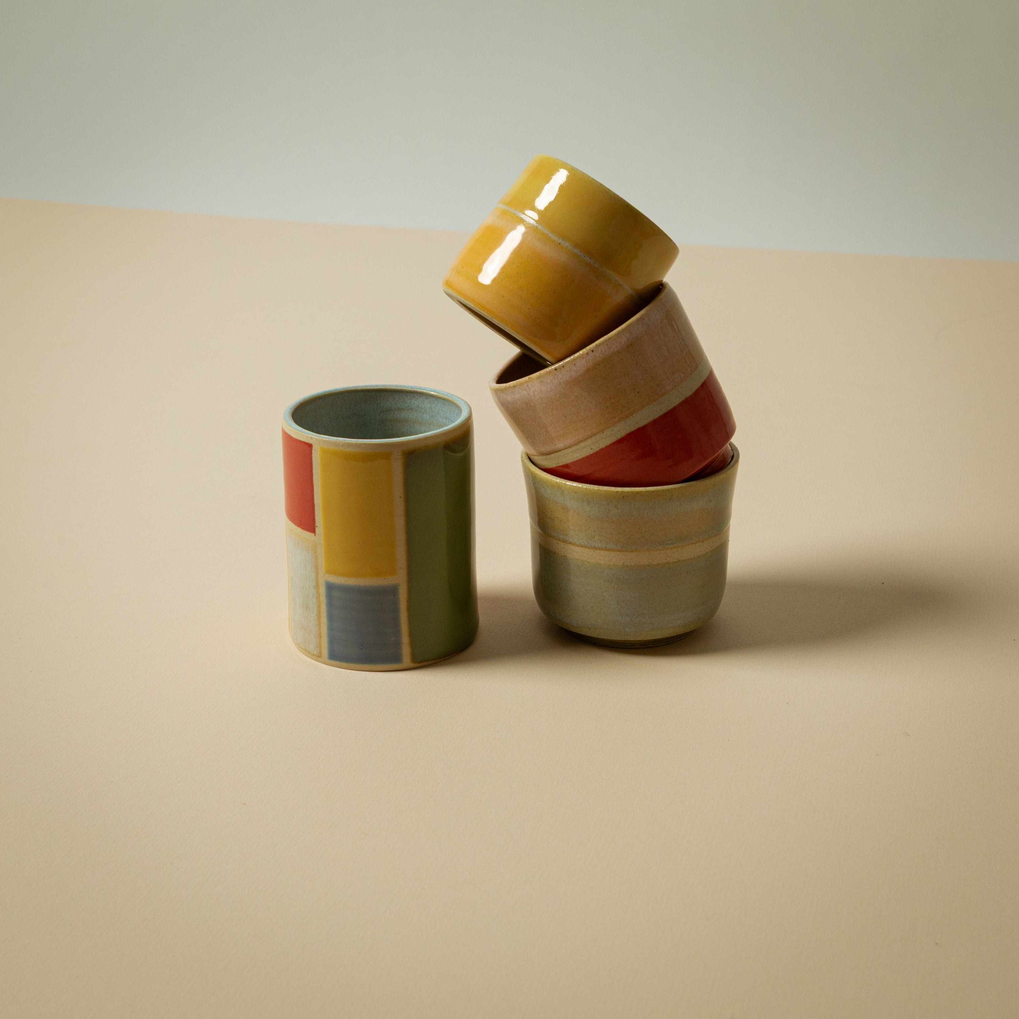 Colorful Bento Cup & Colored Teacups