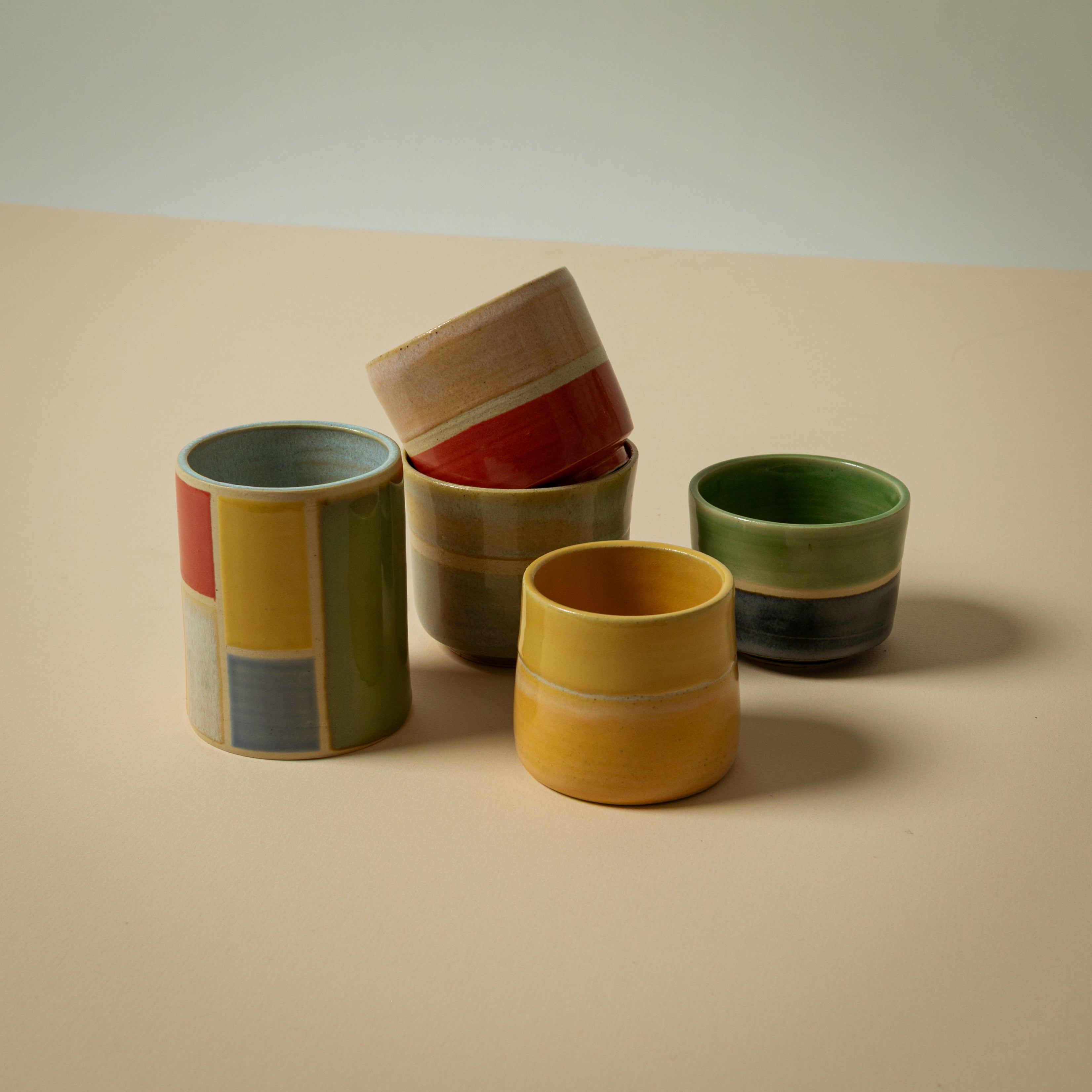 Colorful Bento Cup & Colored Teacups