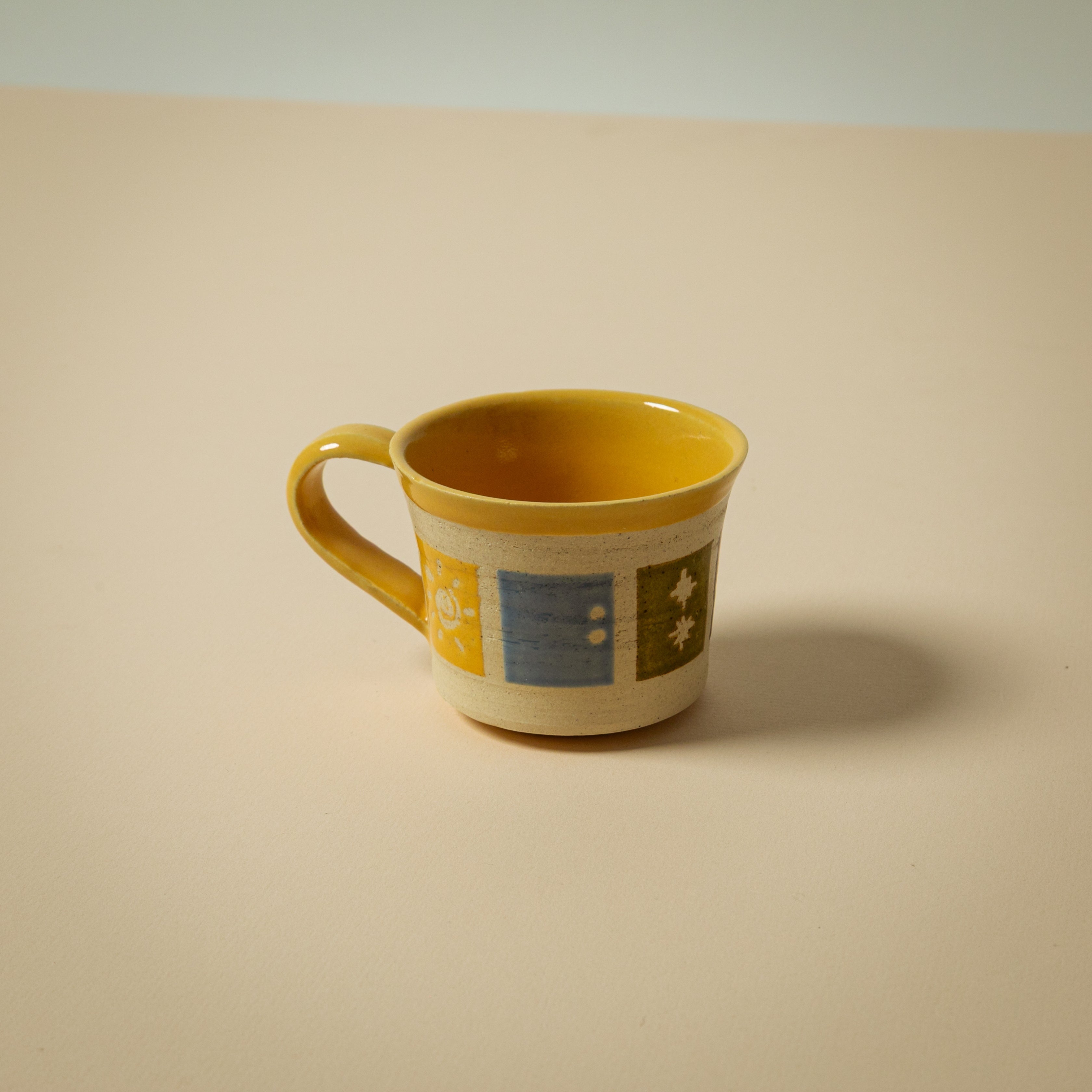 Yellow Tiled Teacup